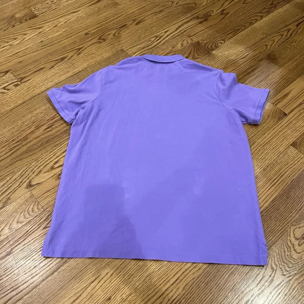 Polo‎ Ralph Lauren Mens Polo Shirt Extra Large Purple Short Sleeve Green Pony